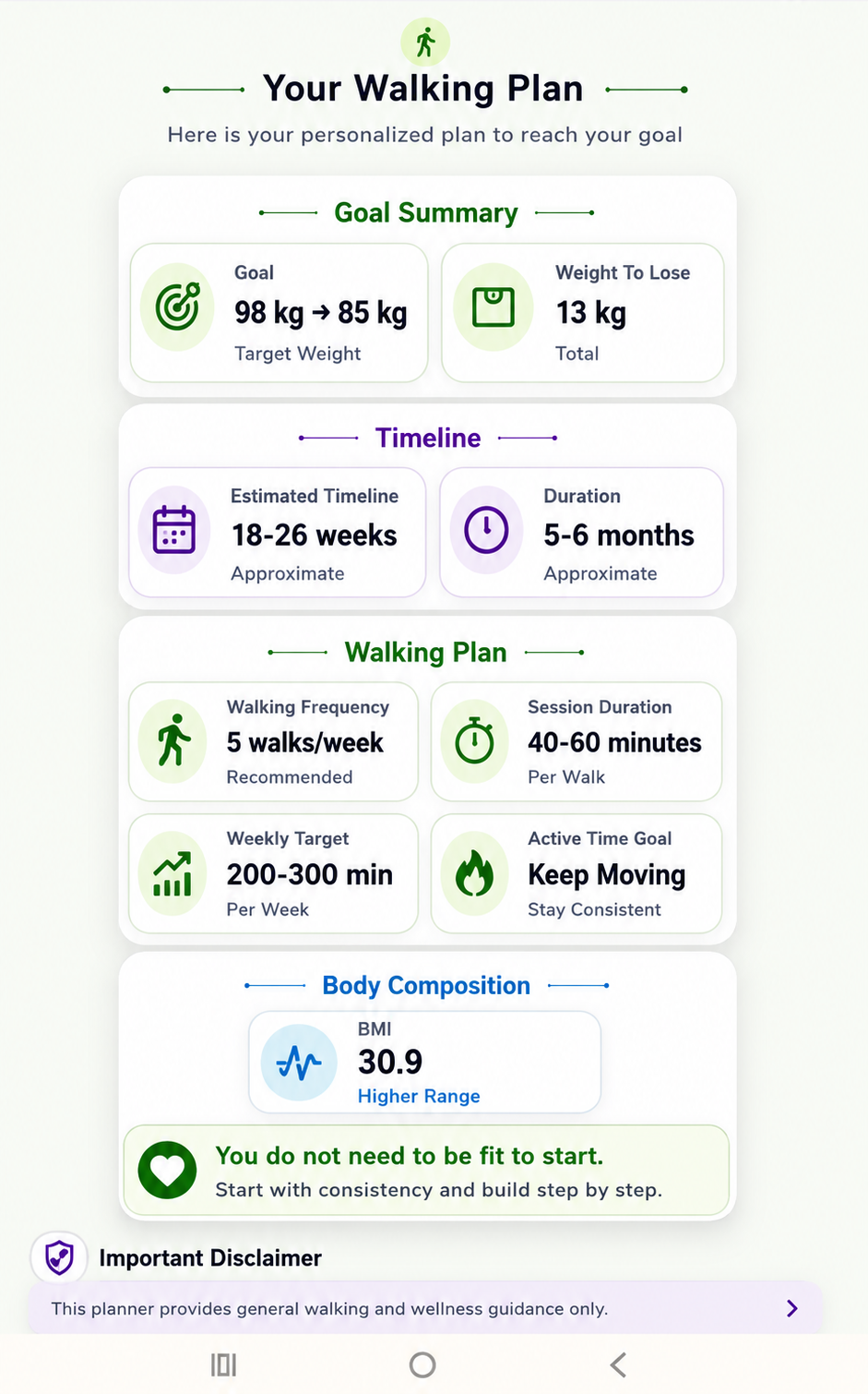 USLOOBI WALK progress screen